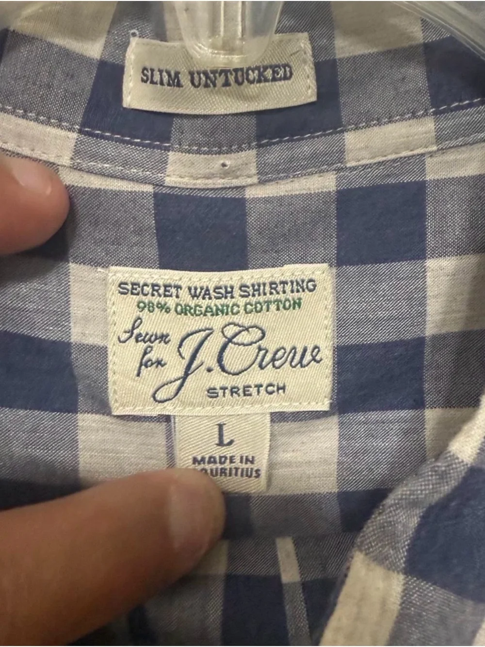 $90 Like New 📚 J.Crew Secret Wash Slim Untucked Shirt – Men’s Large